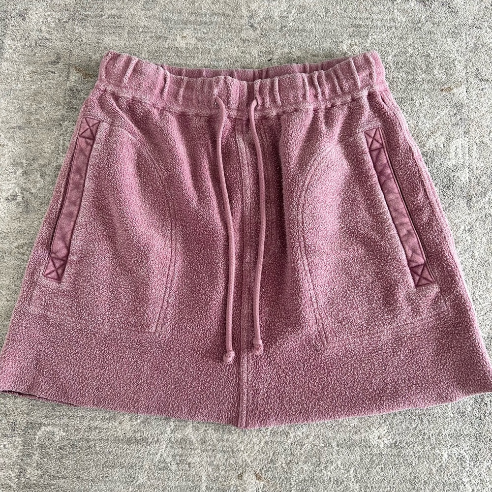 Free People French Terry Mini Pink Skirt Size Medium